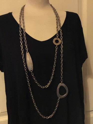 Collier long double - , prat