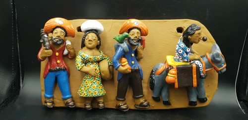 Sculpture terre cuite peinte