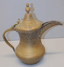 -BELLE ANCIENNE THEIERE OTTOMANE TURQUE LAITON intérieur étamé COLLECTION    D