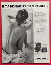 Publicité de presse 1989 HIFI Baffles BOSE Système compact acoustique NU de dos