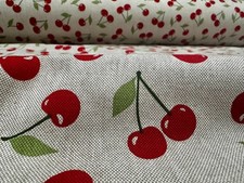 Tissu imprimé cerise rouge