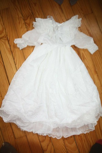 Robe baptême bébé longue - robe,