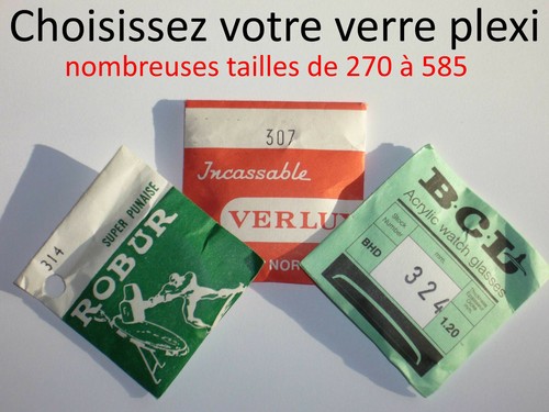 Verre montre plexi - verre, en