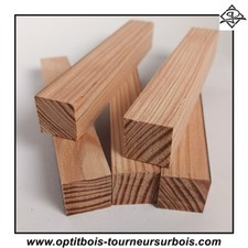 x5  Carrelets en Mélèze Non Stabilisé – Bois Naturel pour Tournage et Artisanat