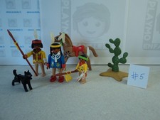 PLAYMOBIL vintage western indiens famille cheval cactus set 3396 de 1989 #5