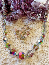 Collier perles cristal AB