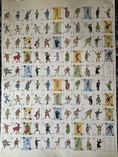 Affiche Planche TINTIN Jeu de Cartes Rombaldi Casterman 70x100.