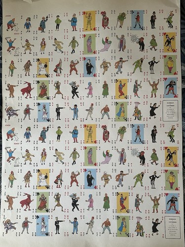 Affiche planche tintin - jeu, de