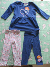 Ensemble robe+2 Leggings Bleu