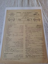 Fiches technique FORD CONSUL 315 