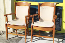 Paire de fauteuils paillé en