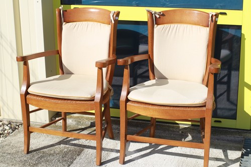 Paire fauteuils paillé en - paillé,