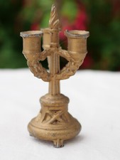 JOUET ANCIEN - petit chandelier en régule doré poupée vers 1900