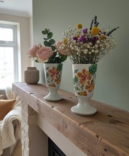 Paire de Mazagrans Pillivuyt "Les Capucines" - Tasses Hautes en Porcelaine