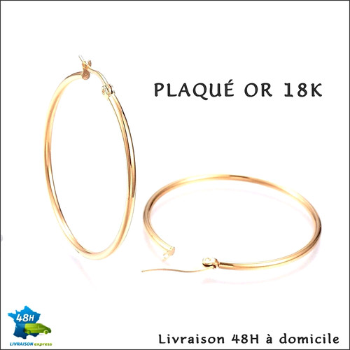 Plaqué 18k creoles - plaquÉ, or