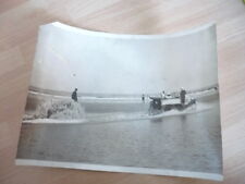 PHOTO  1929 LA CHENILLE CITROEN ET SON TRAINEAU A DEAUVILLE