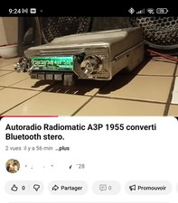 Autoradio Radiomatic 1955 converti en enceinte Bluetooth Stero. 