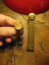 Ancienne Poignée de Porte en Laiton et Fermoir de Verrou Fin XXem