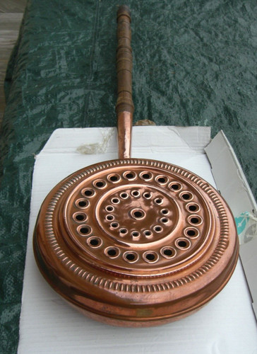 Ancienne bassinoire cuivre - bassinoire,