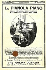 PARIS ( OPERA ) THE AEOLIAN COMPANY / PIANOLA PIANO / PUBLICITE 1911 