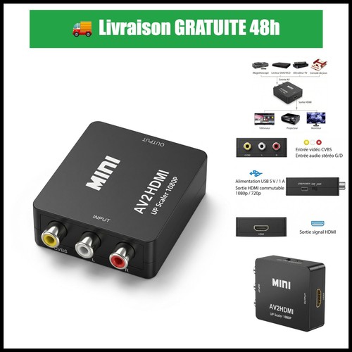 Convertisseur rca vers hdmi - rca,