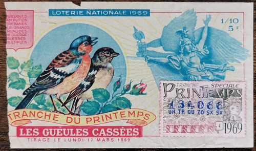 Billet loterie nationale 1969