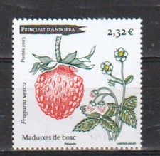 andorra 2023 andorre plant nature Wild Strawberry Fragaria vesca fruit 1v mnh