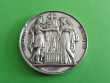 SUPERBE MÉDAILLE ARGENT  E. COURTIAL & G. LEPITRE MARIAGE 1868  / ETAT TRÈS BON 