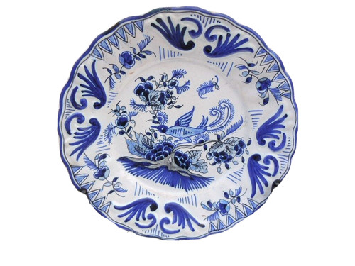Assiette faïence delft décor - assiette,
