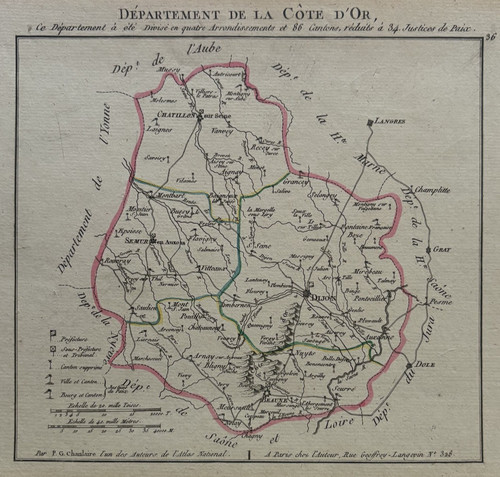 Carte departement cote or - departement,