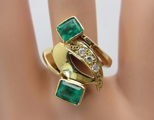 Bague vintage jaune 17k - vintage,