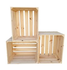 Caisses en bois de rangement en bois, 50x40x30 cm, solides et durables