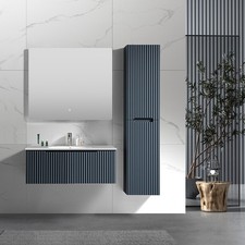 Ensemble meuble salle de bains AZURA avec miroir LED