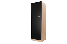 Armoire De Rangement Réfrigérateur 60 Cm Chêne Sägerau Noir Merle Respekta