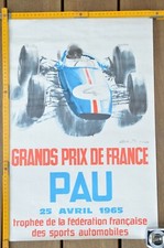 AFFICHE GRAND PRIX AUTOMOBILE DE PAU 1965 par BELIGOND Affiche originale