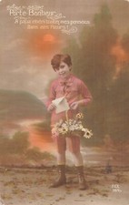 CP PORTE-BONHEUR ENFANT AVEC