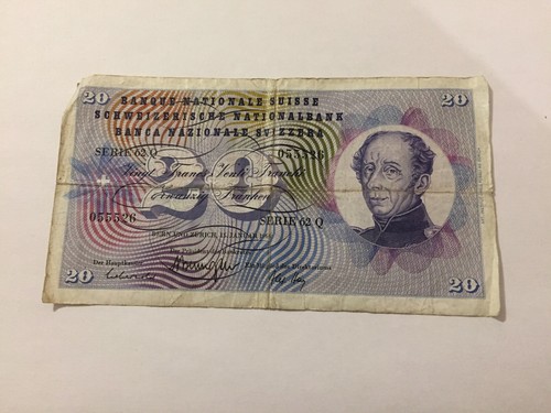 Billet suisse francs - francs, 1969