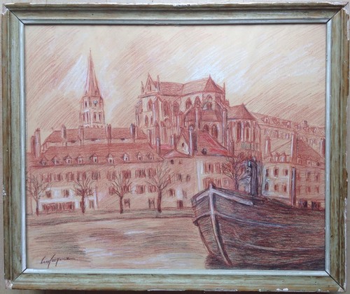 Léon jacquier dessin fusain - jacquier,