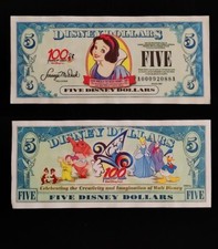 2002 - 5 Disney Dollar Snow White (REPRODUCTION)