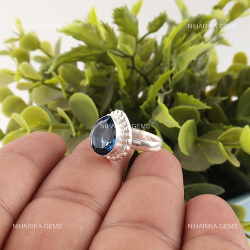 Bague solitaire argent - en,