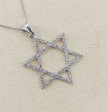 Pendentif collier étoile en diamant naturel blanc rond de 1,18 ct en argent...