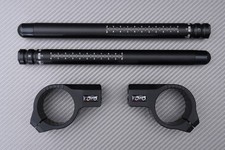 Paire Demi Guidons Inclinable Noir Mat HONDA CB900F HORNET 900 02-06 43mm