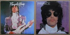 Deux 45 tours Prince " Purple rain " et " When doves cry "