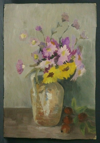 Tableau huile sur papier - tableau,