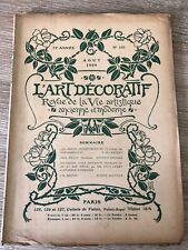 Revue L'ART DECORATIF (Art Nouveau) Aout 1909 # 131 Paul Follot / J.M. BRETON