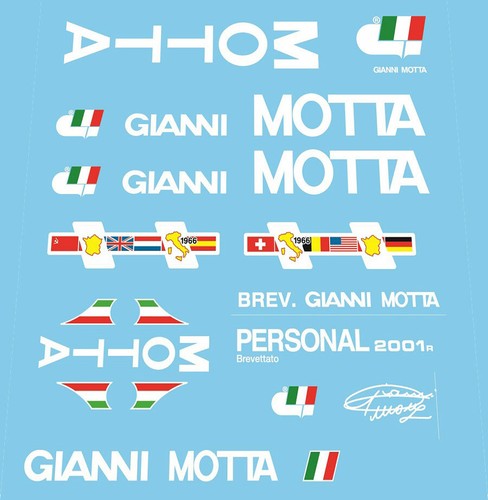 Gianni motta bicycle decals - motta,