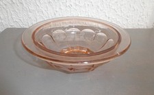 PETITE COUPE SALADIER EN VERRE ROSE - STYLE ART DECO