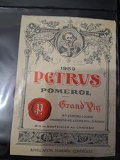 ETIQUETTE CHATEAU PETRUS 1969