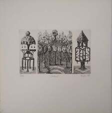 François HOUTIN : Art Topiaire, Gravure originale signée