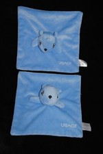 🐹Doudou plat marmotte bleu